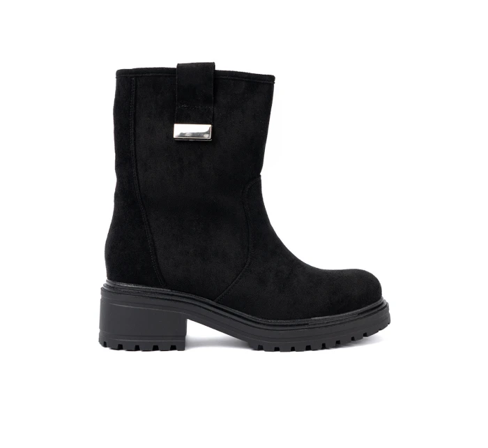Pohodlné černé kotníčkové boty dámské Obcas Pohodlné černé kotníčkové boty dámské Obcas