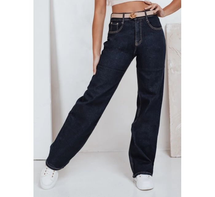 Dámské džíny s širokými nohavicemi tmavě modré Dstreet model 21992549 - FashionStreet Dámské džíny s širokými nohavicemi tmavě modré Dstreet model 21992549 - FashionStreet