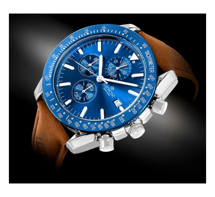 Pánske hodinky Giewont Chronograph Sapphire Brown and Blue GW8720-A2 Pánske hodinky Giewont Chronograph Sapphire Brown and Blue GW8720-A2