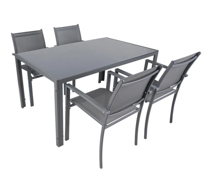 ZÁHRADNÝ STÔL 150x90x73 cm tmavosivý