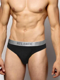 Pánské slipy z model 19960906 bavlny 2Pack černé - Atlantic