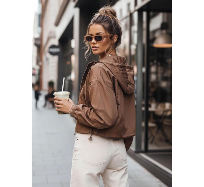 Dámská přechodná bunda hnědá Dstreet model 21974677 - FashionStreet