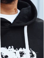 Pánská zateplená mikina s potiskem černá Dstreet model 21993034 - FashionStreet Pánská zateplená mikina s potiskem černá Dstreet model 21993034 - FashionStreet