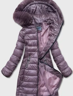 Fialová ľahká dámska prechodná bunda (b8058-51)