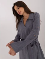 Sukienka LK SK model 20470374 ciemny szary - FPrice Sukienka LK SK model 20470374 ciemny szary - FPrice