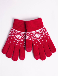 Dívčí pětiprsté rukavice s  Red model 18971421 - Yoclub