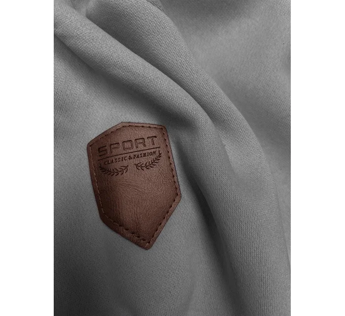 Sivá a ružová hrubšia dámska mikina s prúžkami (2302) Sivá a ružová hrubšia dámska mikina s prúžkami (2302)