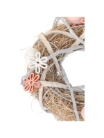 DEKORATÍVNA GIRLANDA ŠEDÁ PRIEMER 24CM