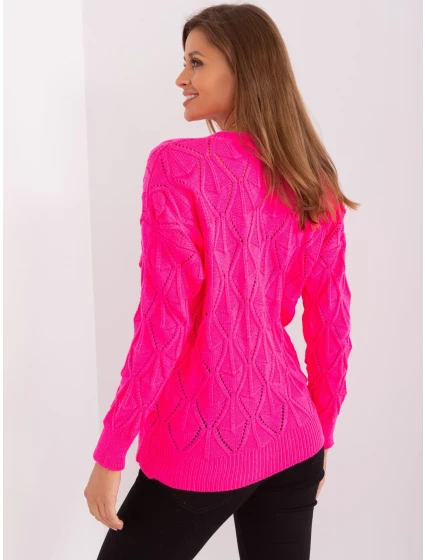 Sweter BA SW  fluo różowy model 21142000 - FPrice