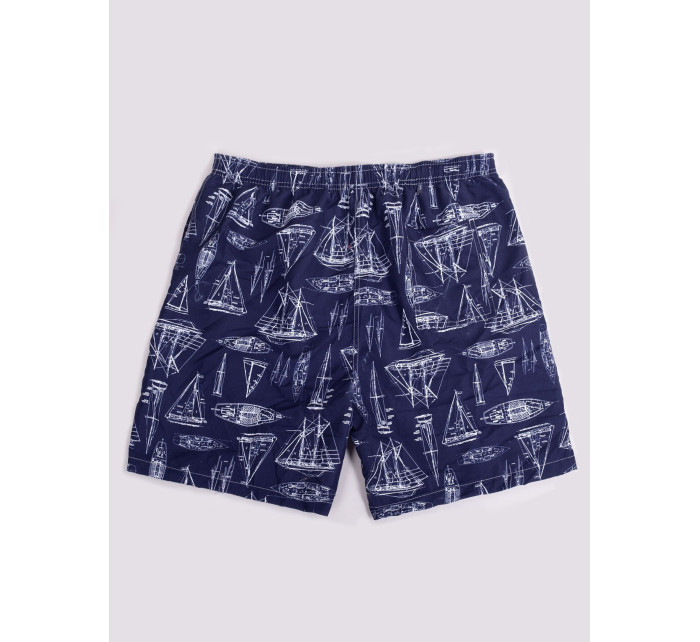 Yoclub Plavky Pánske plážové šortky P1 Navy Blue