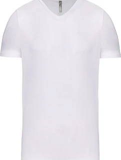 K Pánské elastické tričko s výstřihem do V 20. white model 22511764 - Kariban