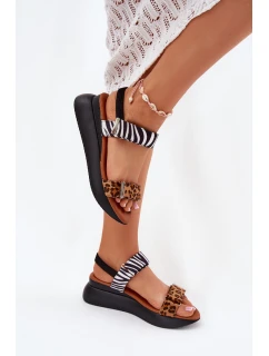 Dámské sandály na platformě a hnědé model 21698928 - Boto