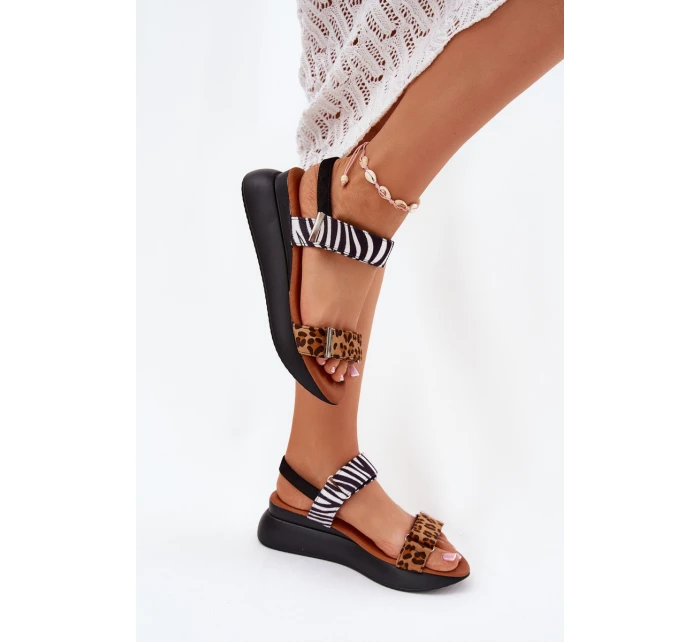 Dámské sandály na platformě a hnědé model 21698928 - Boto