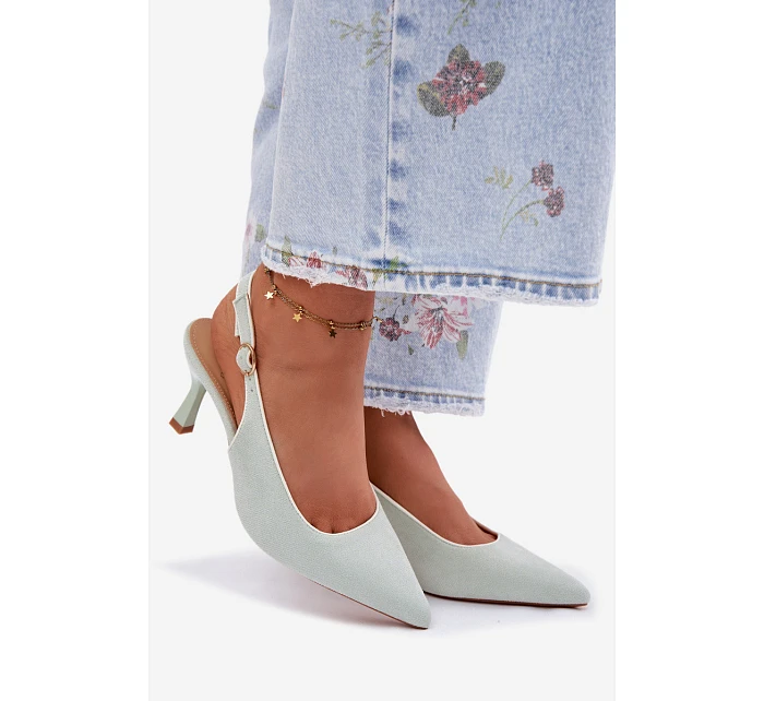 Dámské sandály na podpatku s lemovkou Mentha Relmira