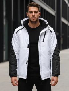 FashionStreet pánska lyžiarska bunda biela TX5130