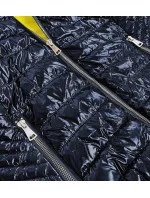 Tmavě modrá dámská bunda s kontrastní podšívkou model 16148289 - S'WEST