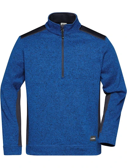 Daiber JN 864 Pánska pracovná fleecová bunda s polovičným zipsom – Strong 02.0864 royal melange/navy Daiber JN 864 Pánska pracovná fleecová bunda s polovičným zipsom – Strong 02.0864 royal melange/navy