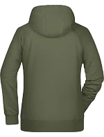 Dámská raglánová mikina s kapucí 02. olive model 22430576 - Daiber