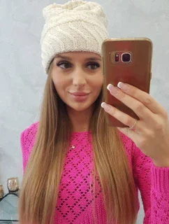 Dámska čiapka Dagmara K332 ecru