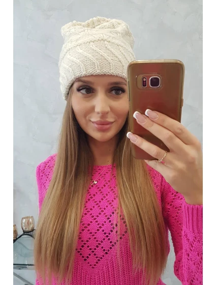 Dámska čiapka Dagmara K332 ecru