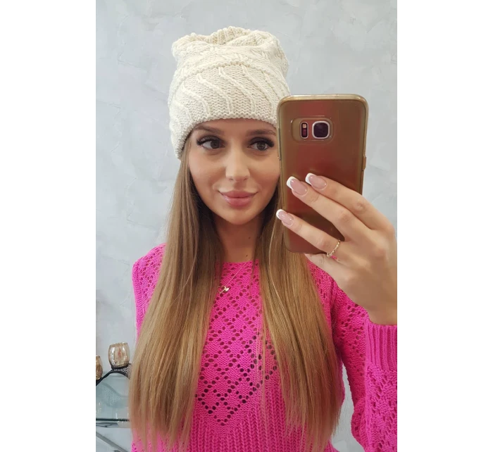 Dámska čiapka Dagmara K332 ecru