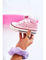 Dziecięce Trampki Z Koronką Różowe Roly-Poly Dziecięce Trampki Z Koronką Różowe Roly-Poly