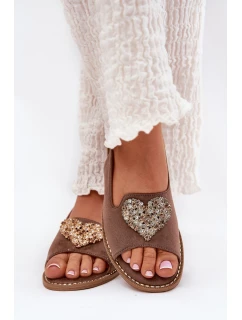 Dámské Sandály S Ozdobným Tmavě Béžové model 21691539 - S.Barski