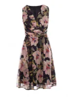 model 18002742 Šifonové šaty s hlubokým výstřihem model 3 - STYLOVE model 18002742 Šifonové šaty s hlubokým výstřihem model 3 - STYLOVE