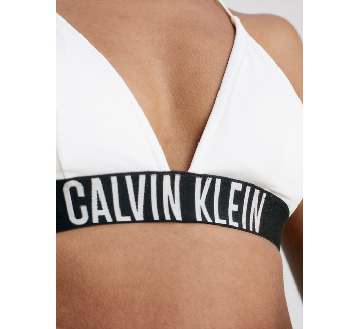 Dámske plavky horný diel Triangle Bikini Top Intense Power KW0KW01824YCD biela - Calvin Klein