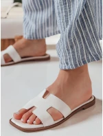 CLASSROT dámske žabky s vrúbkovaným chrbtom biele FashionStreet ZY0885 CLASSROT dámske žabky s vrúbkovaným chrbtom biele FashionStreet ZY0885