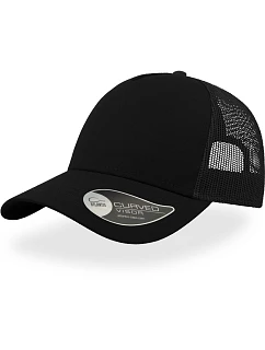 Atlantis Headwear Rapper Cotton 5-panelová truckerová čiapka „Rapper“ 33.8020 čierna/čierna