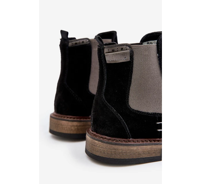 Semišové Boty Chelsea Pánské Big Star model 21671565 Černé - Big Star Shoes
