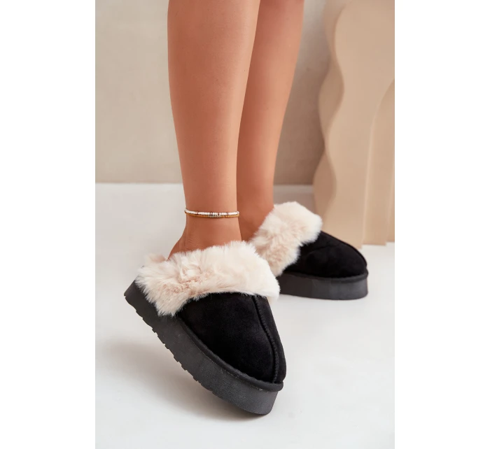 Dámské Sněhule Na Silné Podešvi S Kožíškem Černé model 21677958 - Boto