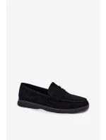 Dámské mokasiny z eko semiše černé model 21900403 - Boto