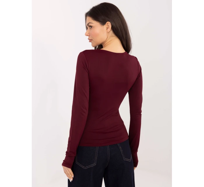 Bluzka IT BZ model 21771773 bordowy - FPrice Bluzka IT BZ model 21771773 bordowy - FPrice