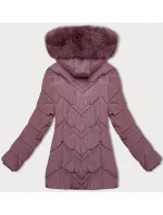 Dámska plus size zimná bunda s kapucňou S'west fialová (B8300-71)