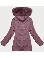 Dámska plus size zimná bunda s kapucňou S'west fialová (B8300-71) Dámska plus size zimná bunda s kapucňou S'west fialová (B8300-71)