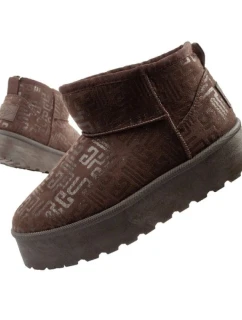 Lee Cooper snehové topánky ženy zimné módne kožušiny zateplené topánky tmavohnedé ženy