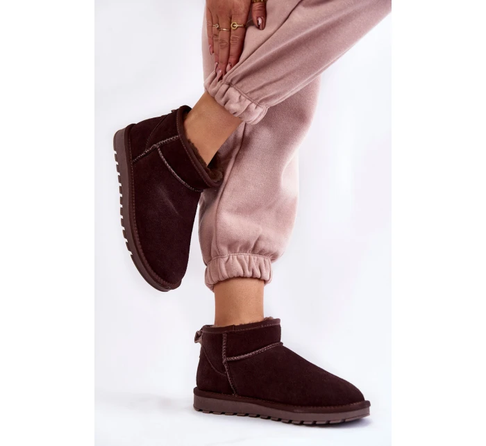 Dámské semišové nízké boty do sněhu model 21601982 - Boto Dámské semišové nízké boty do sněhu model 21601982 - Boto