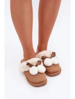 Kapcie Damskie Z Futerkiem Camel Nartani