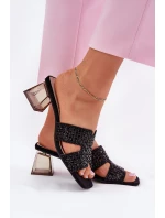 Klapki Damskie Na Słupku Vinceza 62230 Czarne