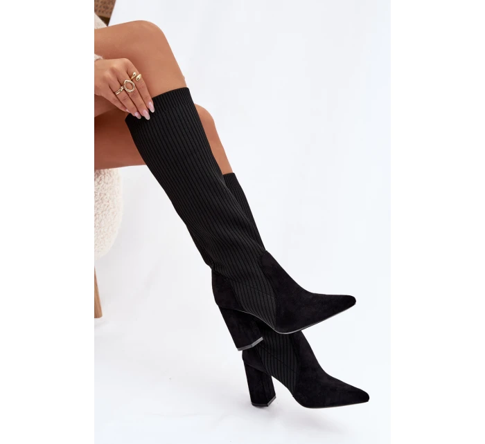 Dámské kozačky na podpatku Černé model 21788181 - Boto Dámské kozačky na podpatku Černé model 21788181 - Boto