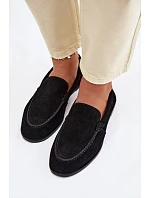 Dámské mokasiny z přírodního semiše Big Star TT274209 Černé