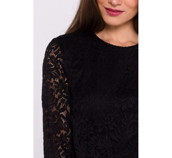 model 20531320 Kombinéza s krajkovými detaily černá - STYLOVE