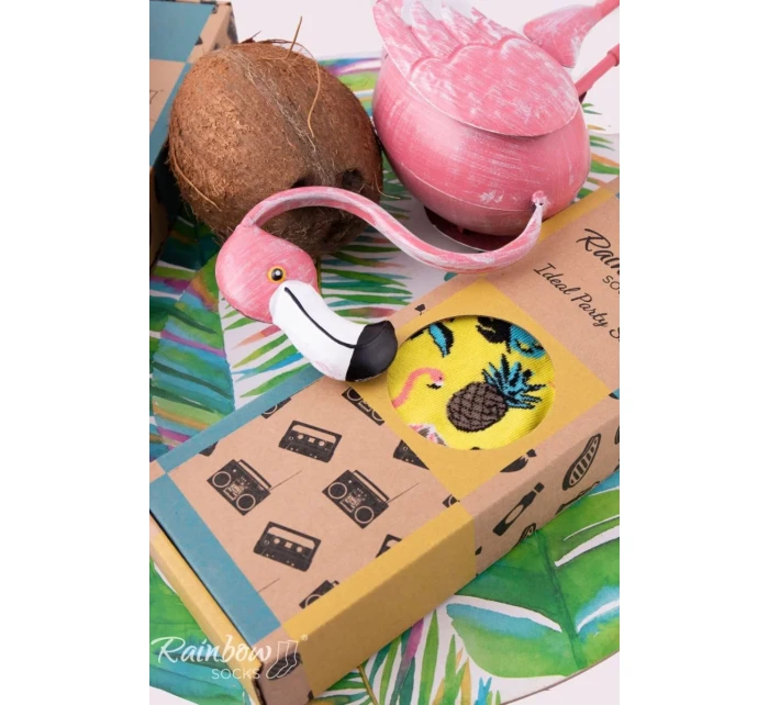 Sada ponožek PARTY BOX 3 páry duhových ponožek