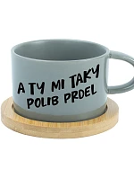 A TY MI TAKY POLIB PRDEL - šedý hrníček makronka 200 ml