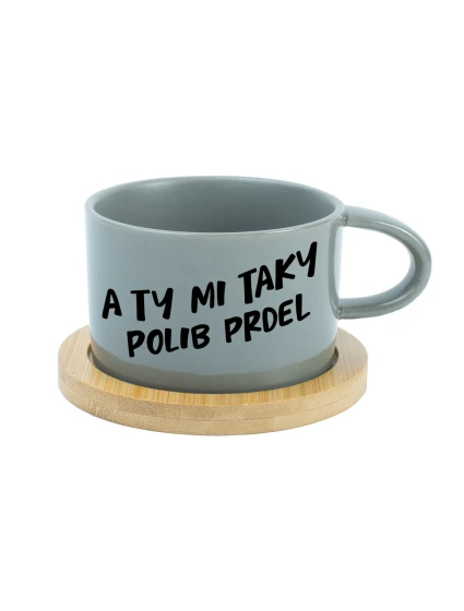 A TY MI TAKY POLIB PRDEL - šedý hrníček makronka 200 ml