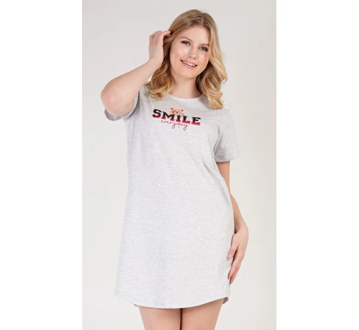 Dámská noční košile s krátkým rukávem Méďa Smile Dámská noční košile s krátkým rukávem Méďa Smile