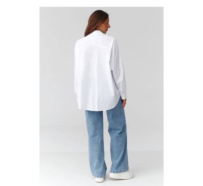 Košeľa s dlhým rukávom model 224103 Makadamia Košeľa s dlhým rukávom model 224103 Makadamia