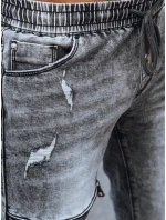 Pánske džínsové nohavice jogger šedé FashionStreet UX4039 Pánske džínsové nohavice jogger šedé FashionStreet UX4039